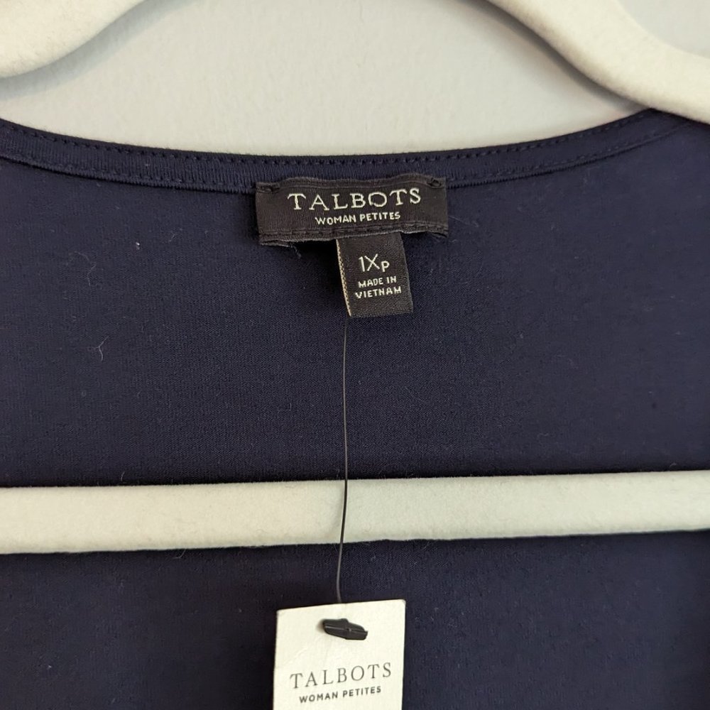 NWT Talbots Dark Blue Tank Top size 1X Petite - Picture 4 of 5